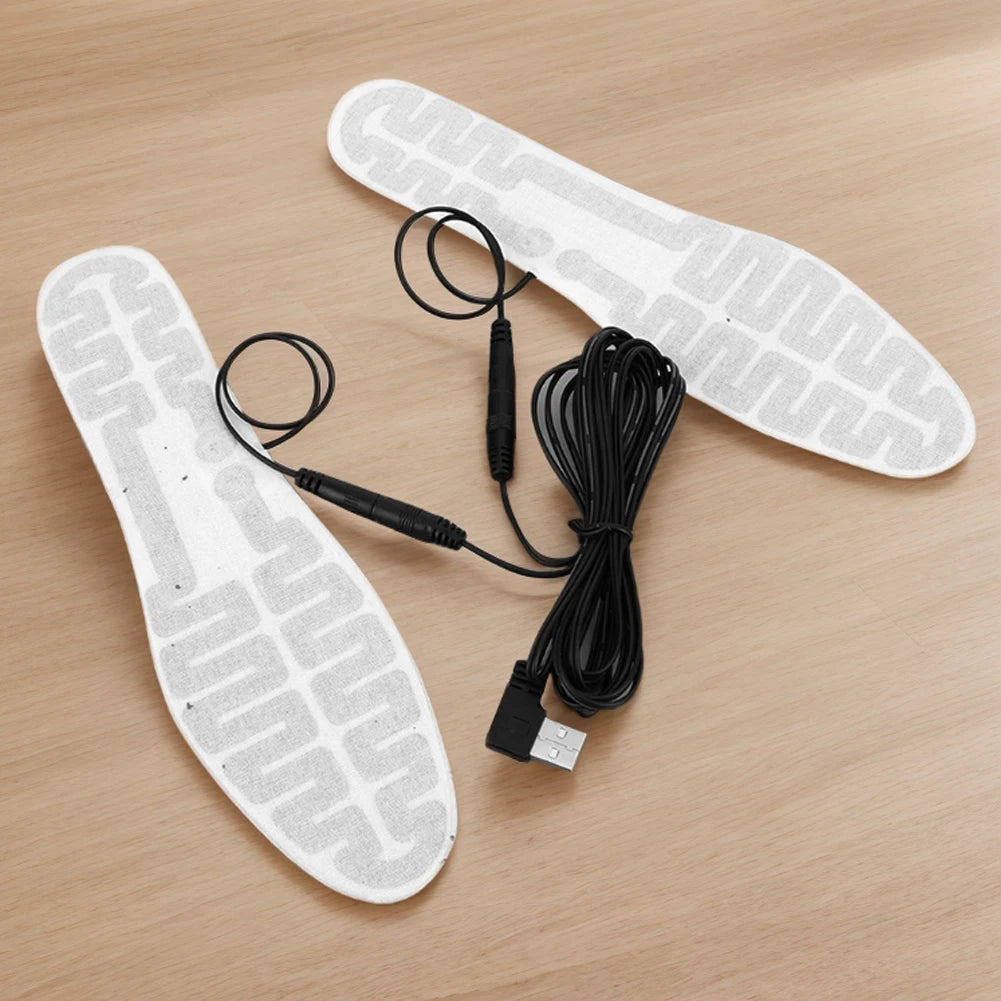 USB Heated Shoe Insoles Foot Warmer Film Electric Foot Warming Pad Winter Outdoor Sports Heating Insole for Men and Women