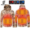 7 Zone Heated Jacket Winter Motorcycle Hooded Jacket Men Women USB Electric Heating Thermostatic Camping Warm Jacket Washed