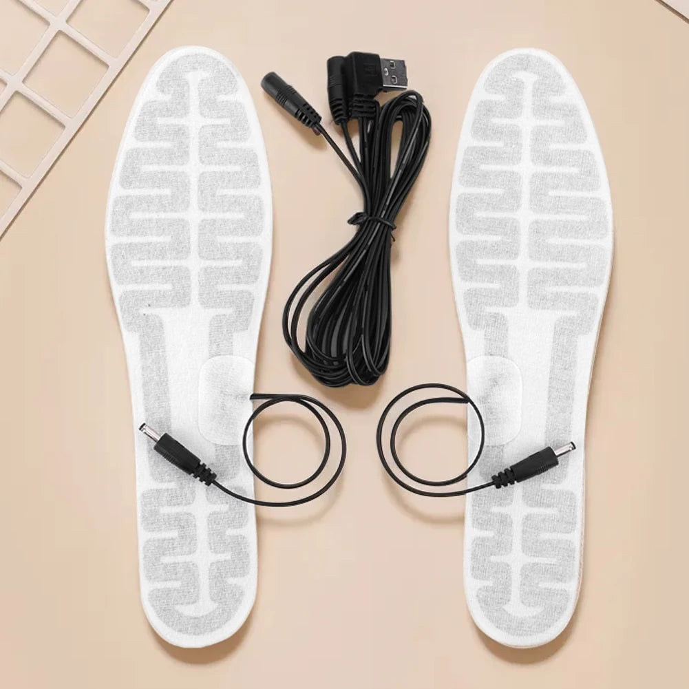USB Heated Shoe Insoles Foot Warmer Film Electric Foot Warming Pad Winter Outdoor Sports Heating Insole for Men and Women