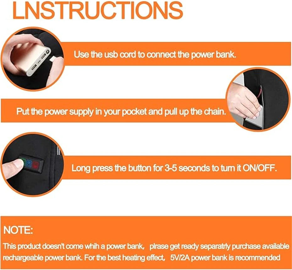 USB Heating Jogger Pants Men Winter Infrared 18 Heating Areas Pants Male Electric Heated Pants Waterproof Trousers