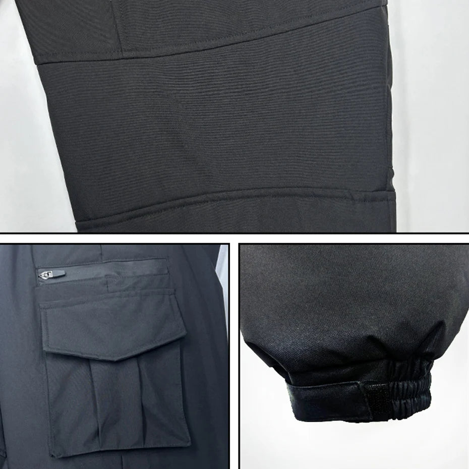 USB Heating Jogger Pants Men Winter Infrared 18 Heating Areas Pants Male Electric Heated Pants Waterproof Trousers