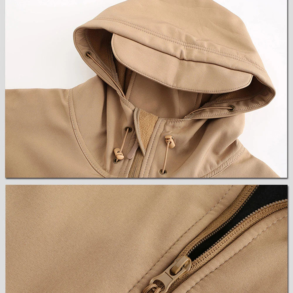 7 Zone Heated Jacket Winter Motorcycle Hooded Jacket Men Women USB Electric Heating Thermostatic Camping Warm Jacket Washed