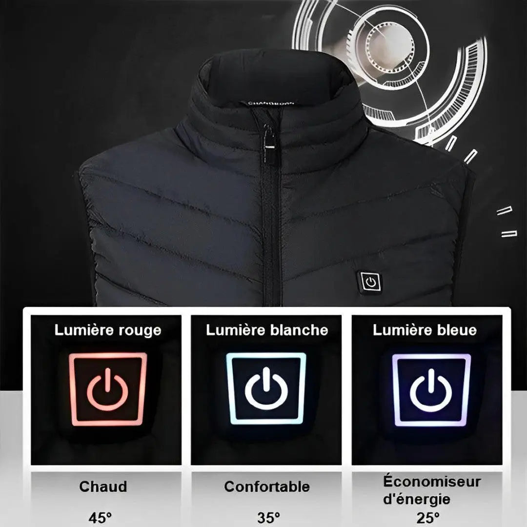 Customizable New Hot Selling Electric Heating Vest Coats Jackets Vests 9 Areas Black JRBX9869