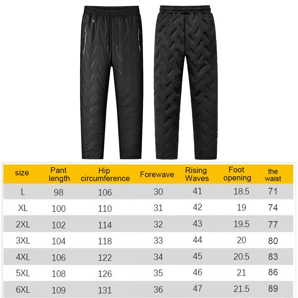 Unisex Heated Pants 10 Heating Zones Heating Warmer Trousers Winter Electric Heated Trousers Winter Outdoor Sports Thermal Pants
