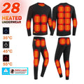 Winter Electric Heated Underwear Set Motorcycle Jacket Self Heating Jacket Men Moto Fleece Thermal Long Johns Tops & Pants