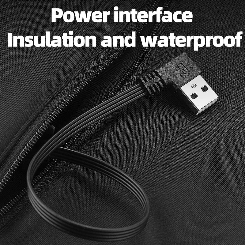 ROCKBROS Heated Vest USB Heated Jacket Thermal Clothing Hunting Cycling USB Infrared Heating Vest Washable Men Winter Warm