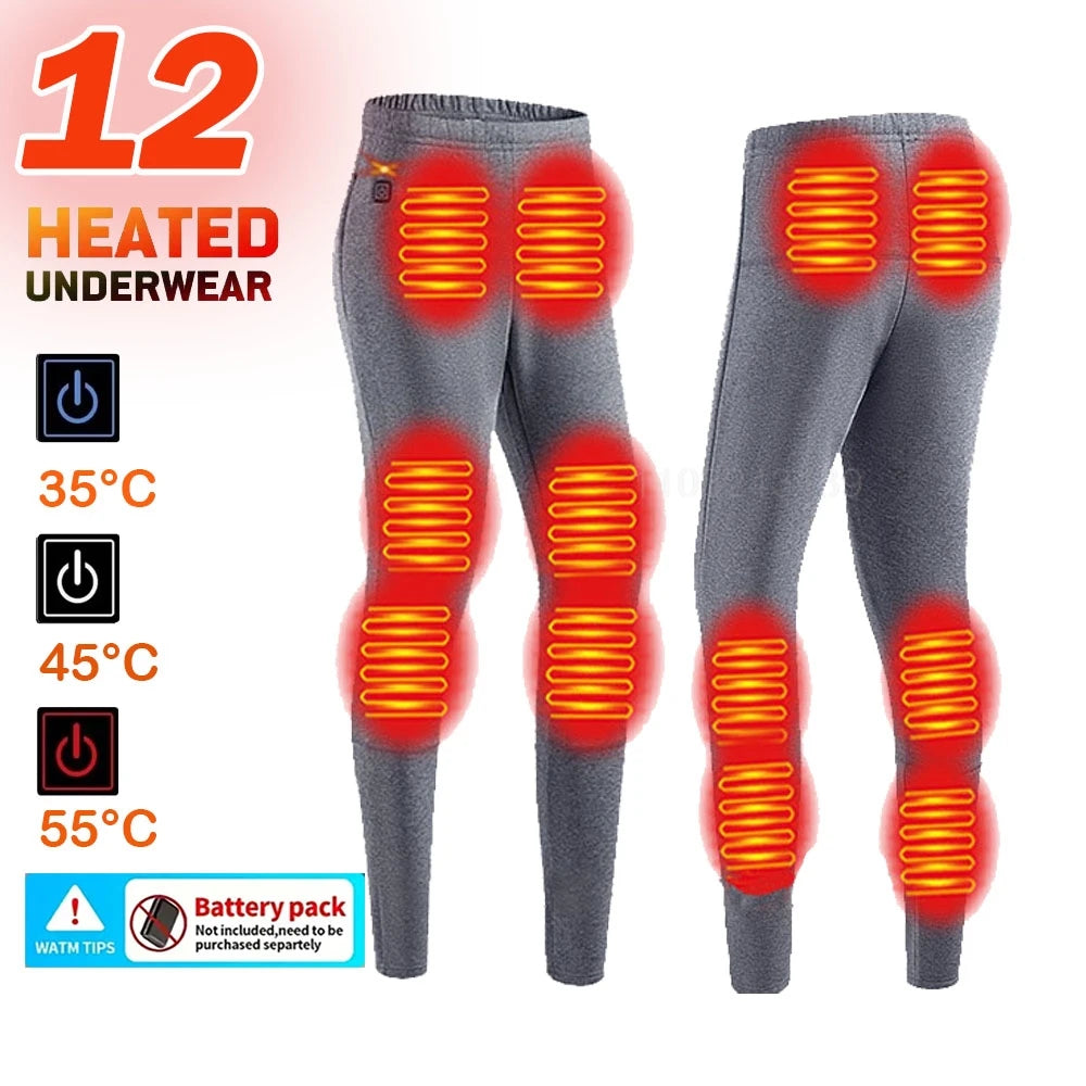 Winter Electric Heated Underwear Set Motorcycle Jacket Self Heating Jacket Men Moto Fleece Thermal Long Johns Tops & Pants