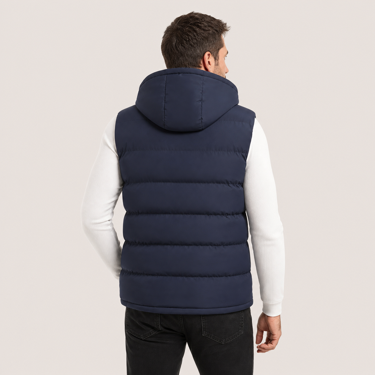 Men's Heated Vest – 11 Heating Zones, Hooded Black – image 2