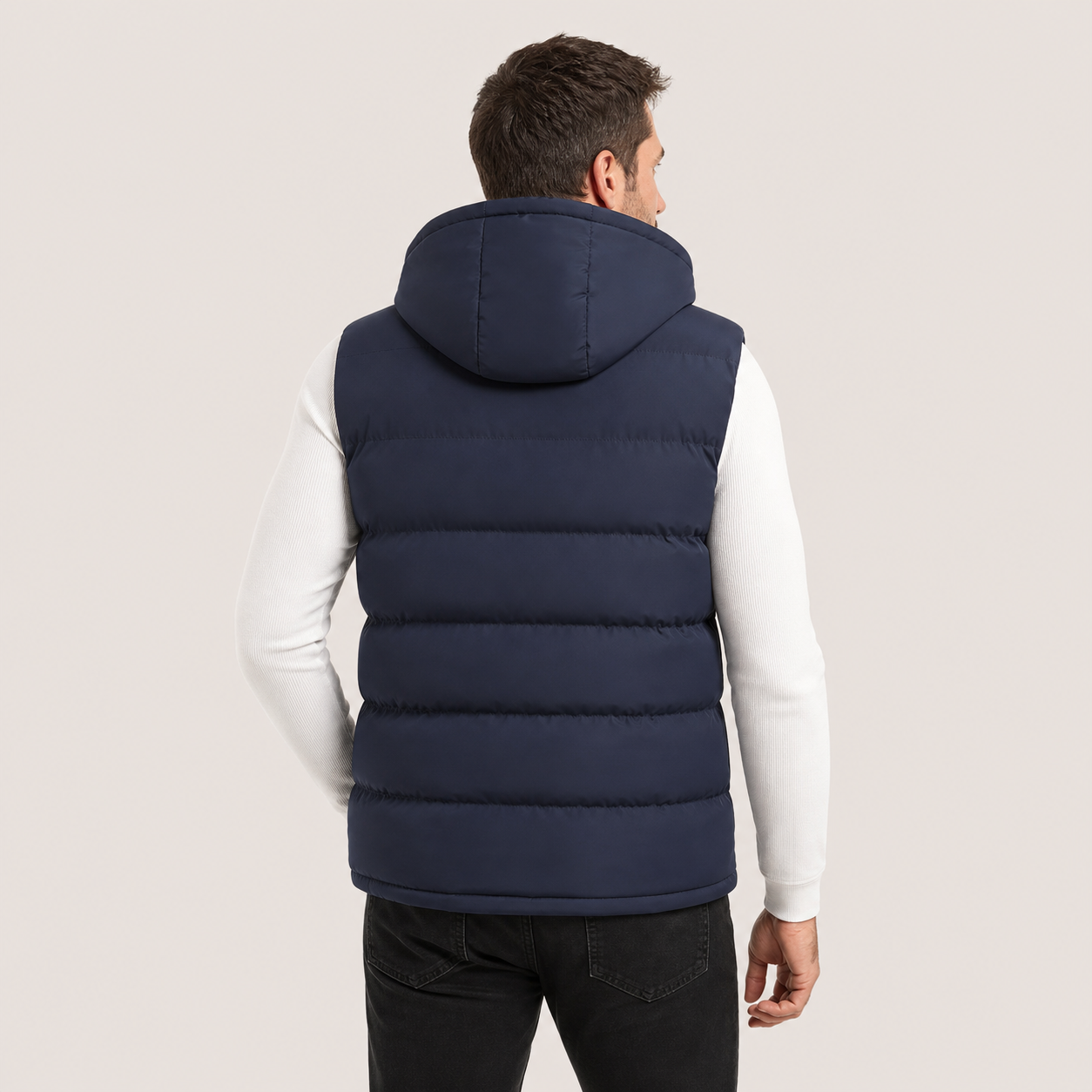 Men's Heated Vest – 11 Heating Zones, Hooded Black – image 2