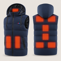 Men's Heated Vest – 11 Heating Zones, Hooded Black – image 4