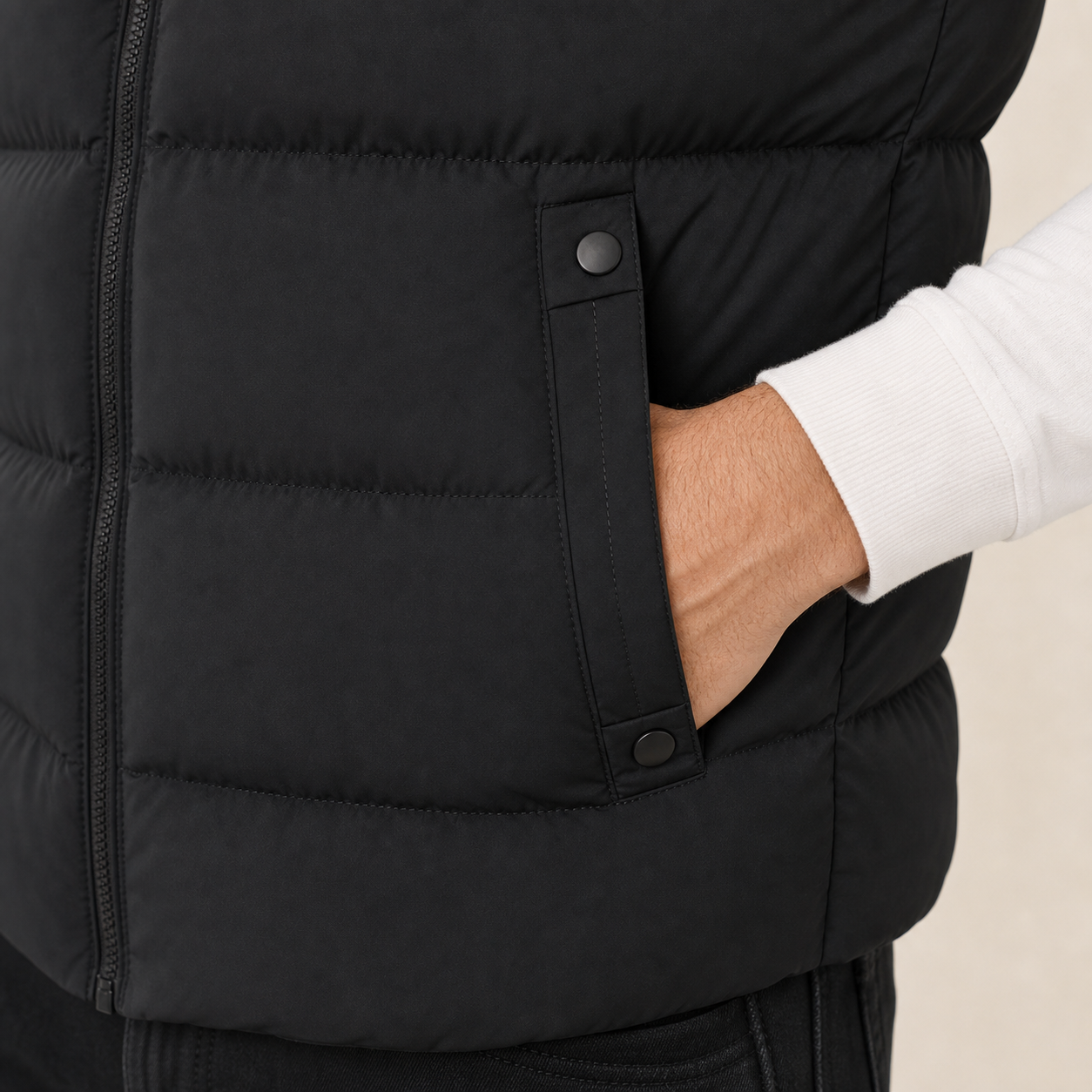 Men's Heated Vest – 11 Heating Zones, Black – image 4