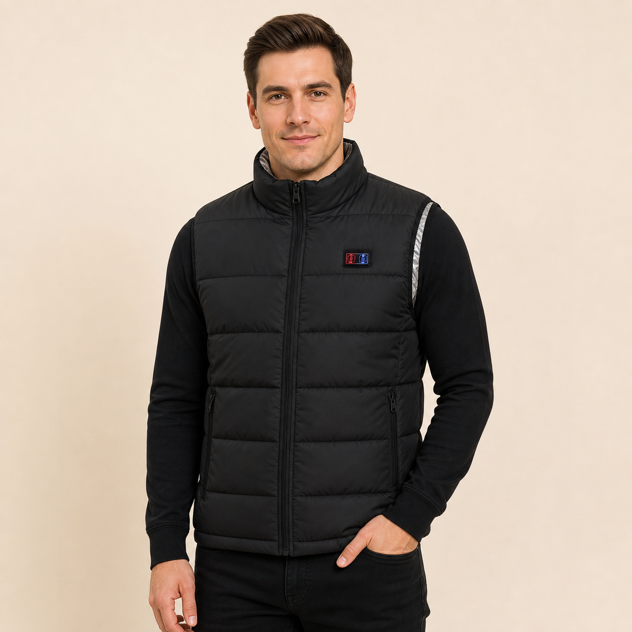 Men's Heated Vest – 9 Heating Zones, Black – image 1