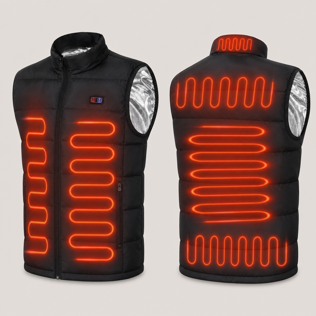 Men's Heated Vest – 9 Heating Zones, Black – image 5