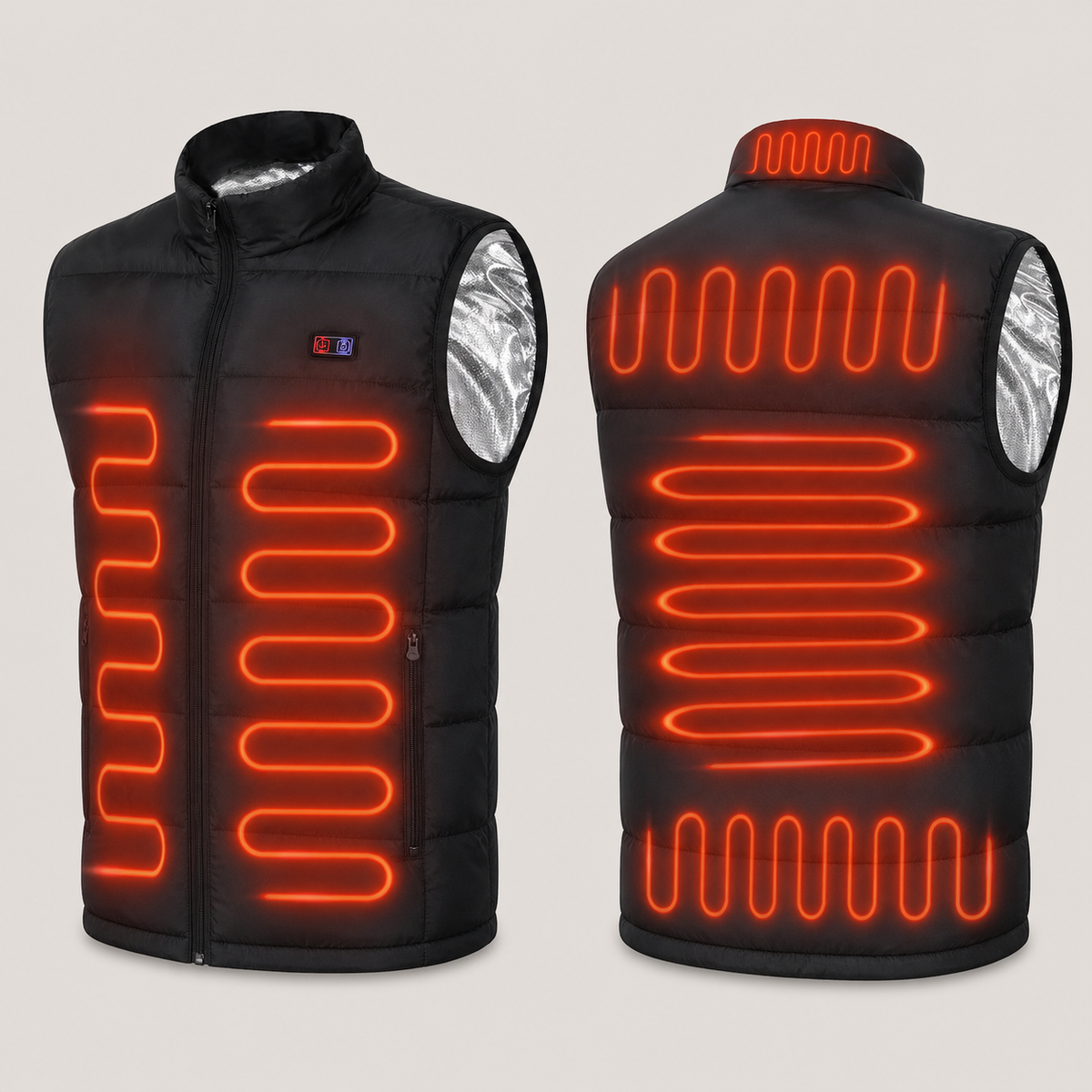 Men's Heated Vest – 9 Heating Zones, Black – image 5