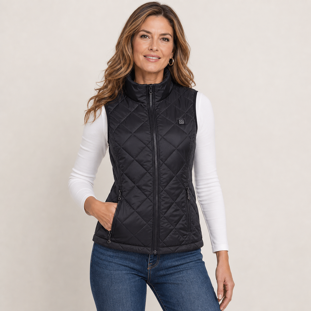 Women's Heated Vest – 4 Heating Zones, Black – image 1