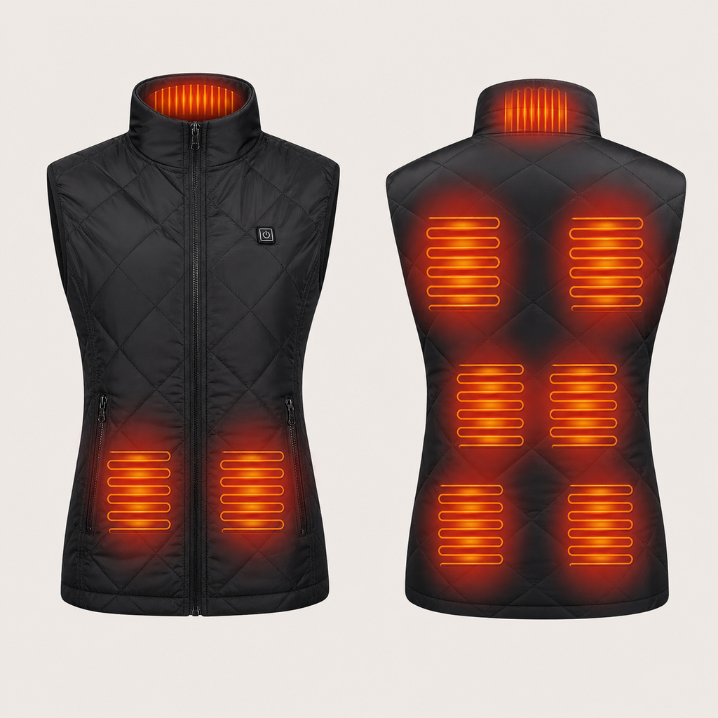 Women's Heated Vest – 4 Heating Zones, Black – image 5