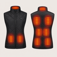 Women's Heated Vest – 4 Heating Zones, Black – image 5