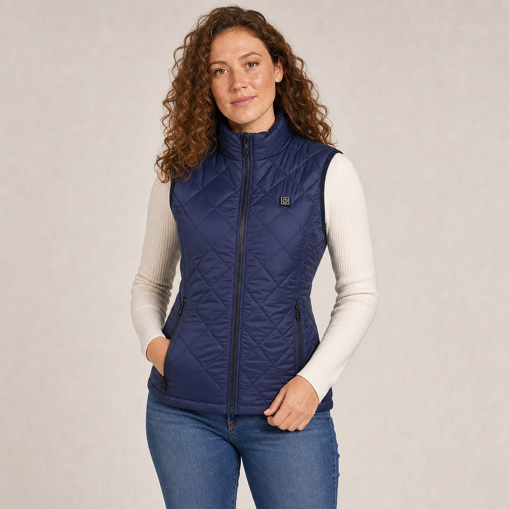 Women's Heated Vest – 9 Heating Zones, Blue – image 1