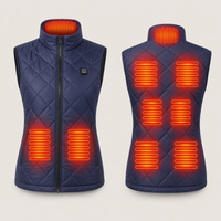 Women's Heated Vest – 9 Heating Zones, Blue – image 5