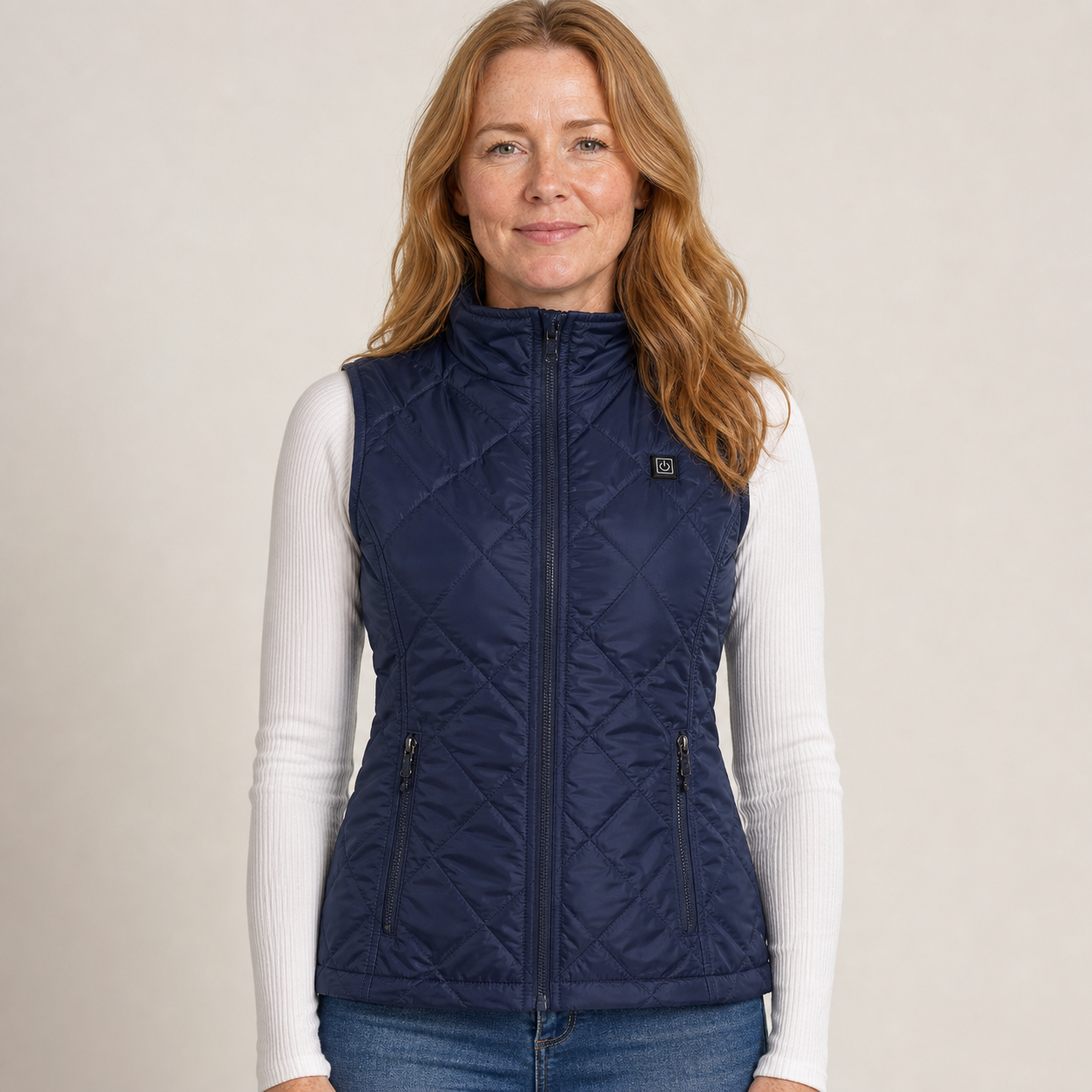 Women's Heated Vest – 4 Heating Zones, Blue – image 1