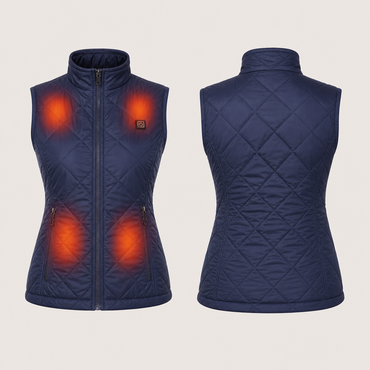 Women's Heated Vest – 4 Heating Zones, Blue – image 5