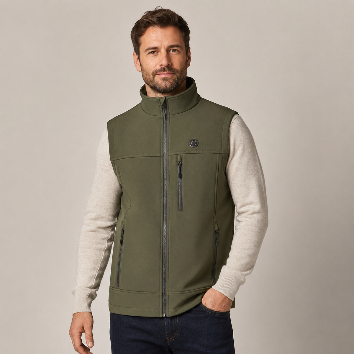 Men's Heated Vest – Green – image 1