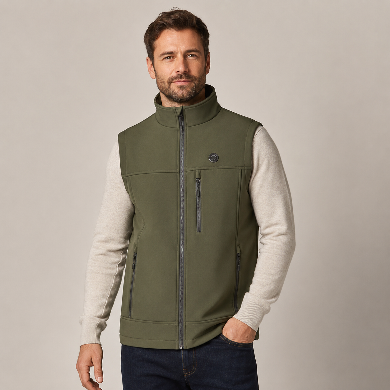 Men's Heated Vest – Green – image 1