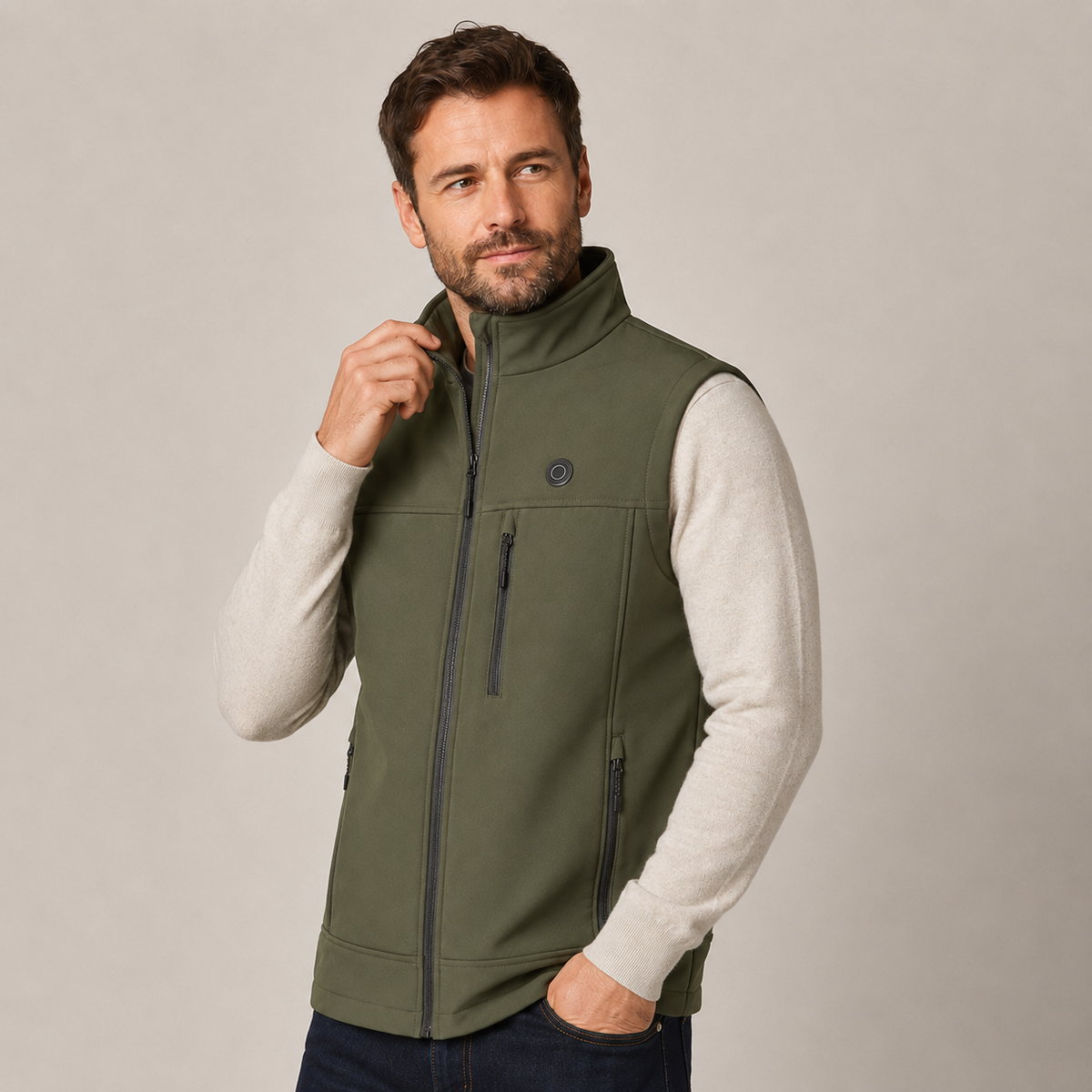 Men's Heated Vest – Green – image 2