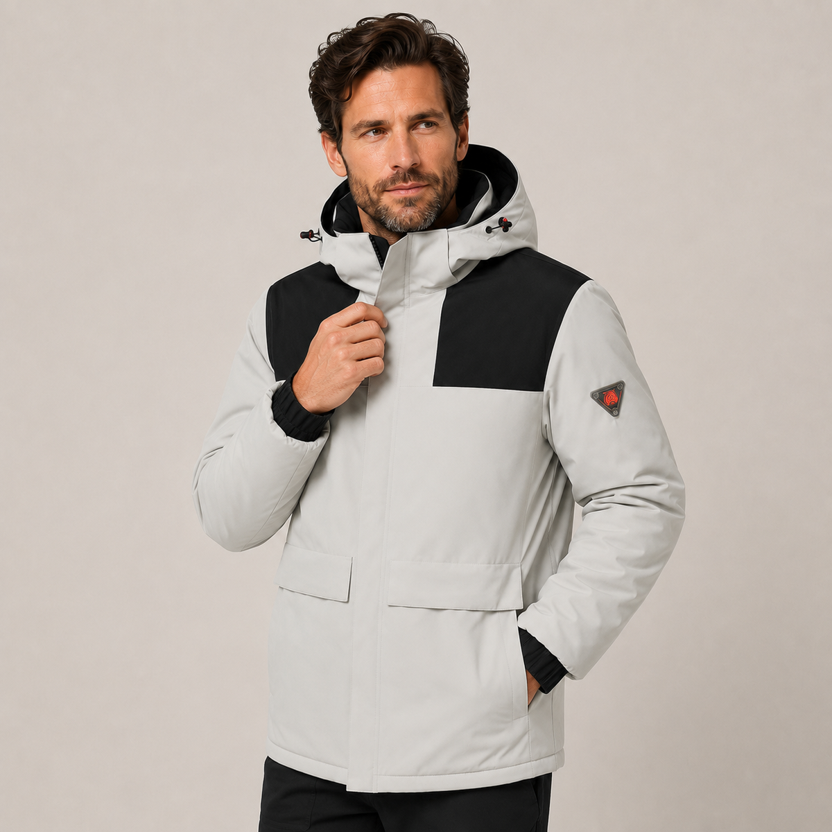 Men's Heated Jacket – Grey & Black – image 2