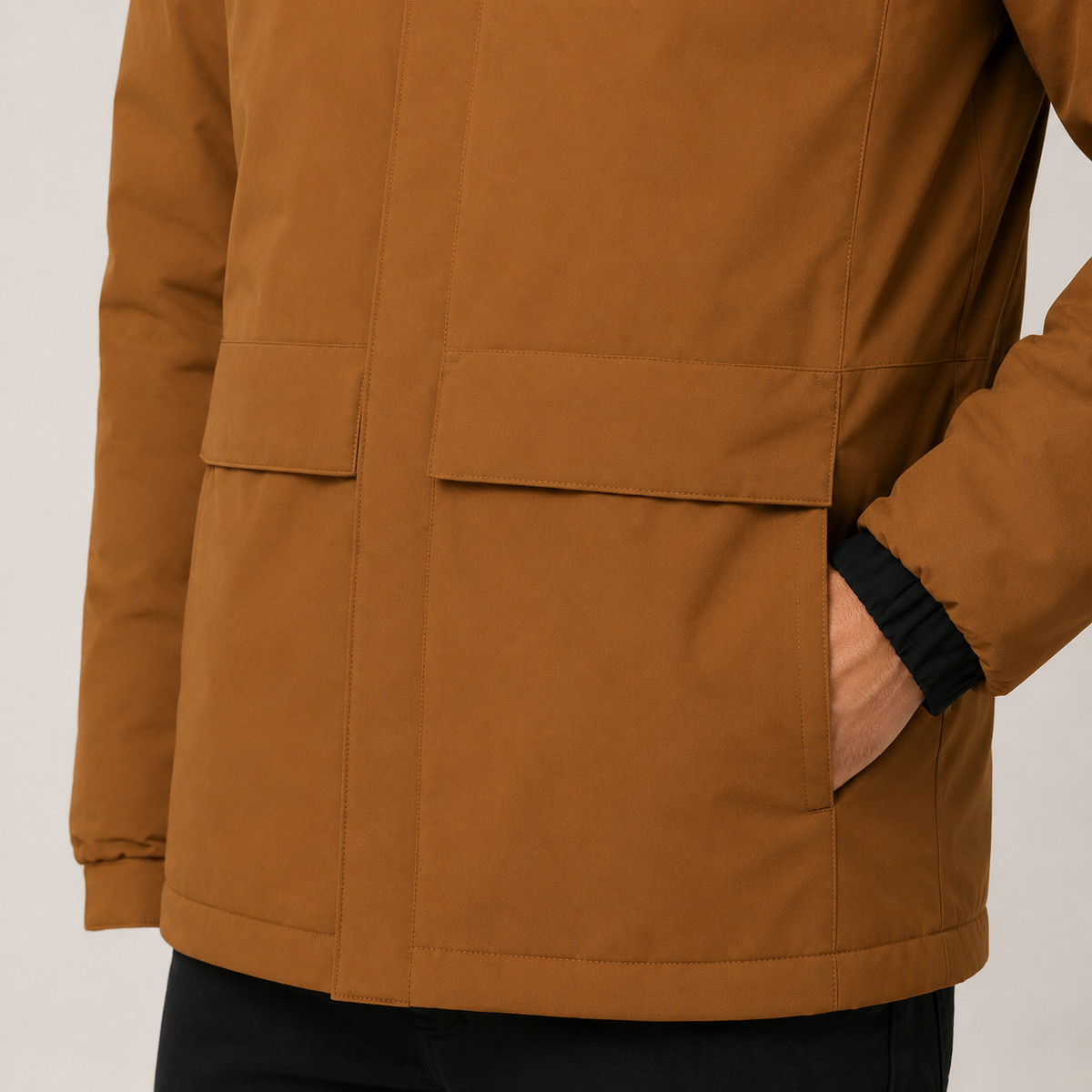 Men's Heated Jacket – Brown – image 4