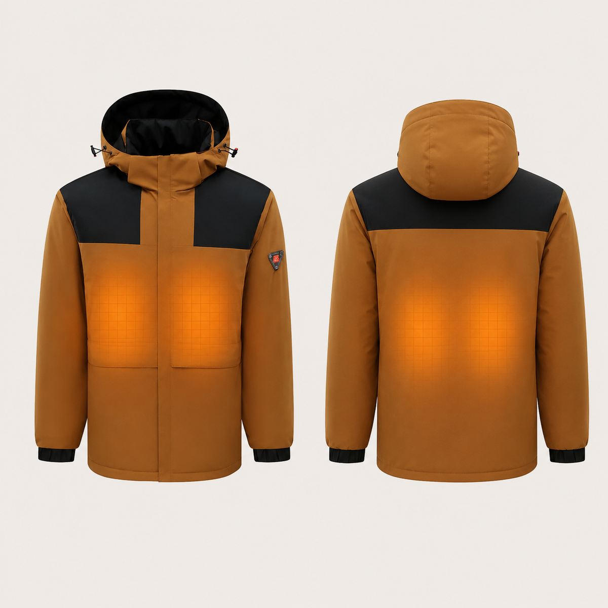 Men's Heated Jacket – Brown – image 5