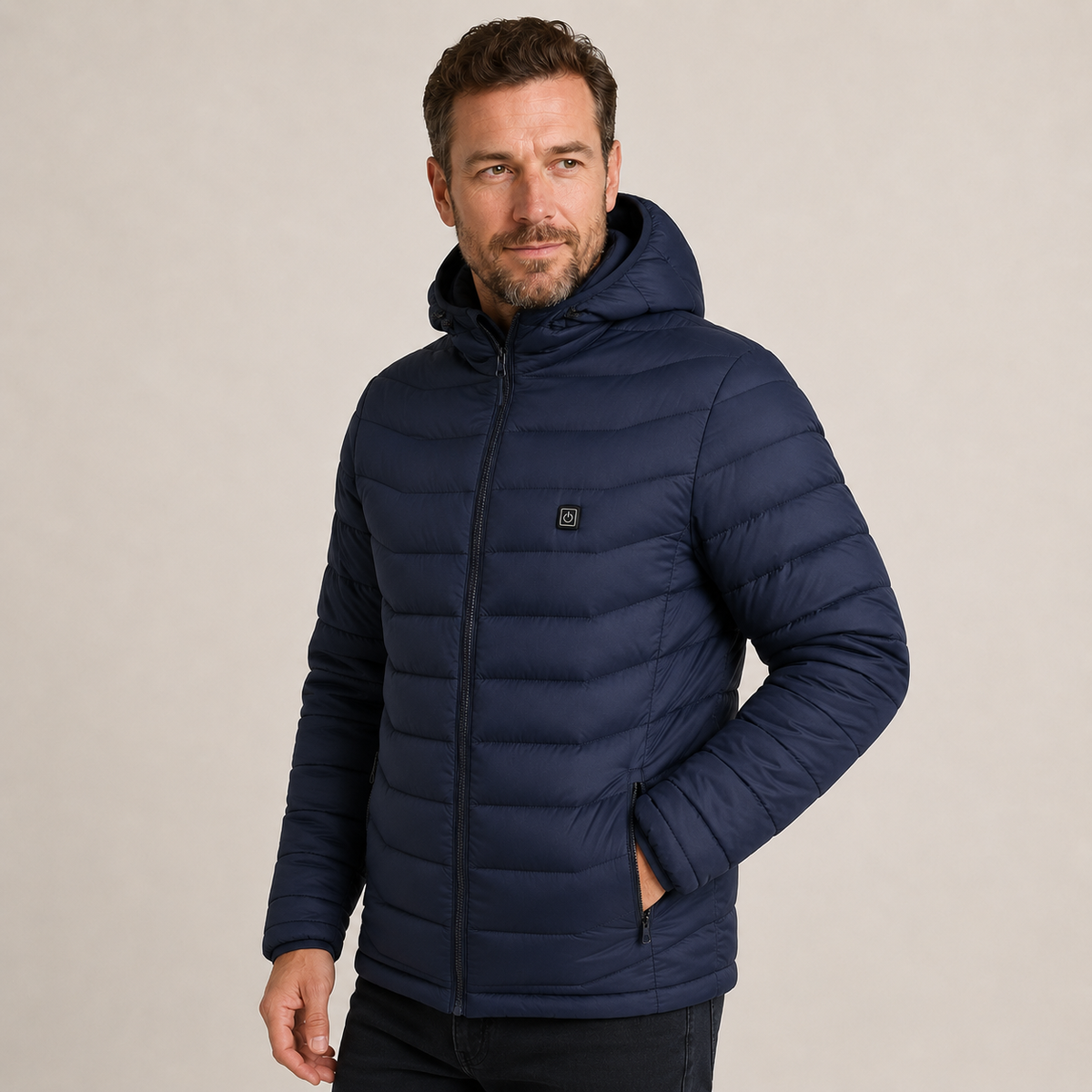 Men's Heated Jacket – 9 Heating Zones, Navy – image 2