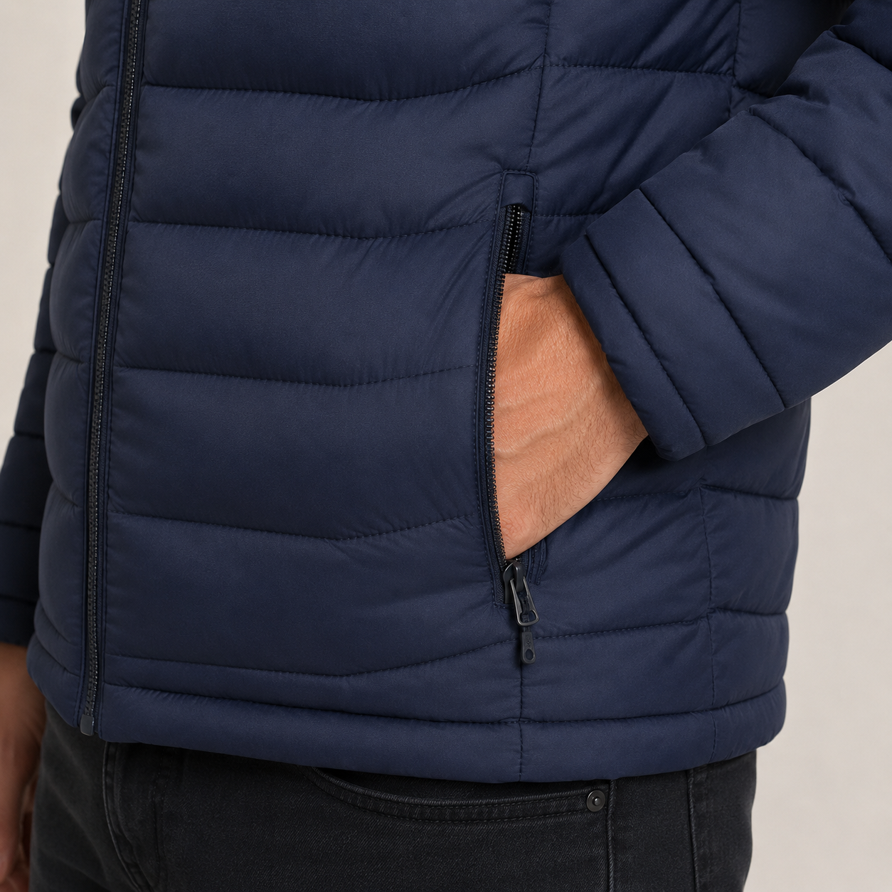 Men's Heated Jacket – 9 Heating Zones, Navy – image 4