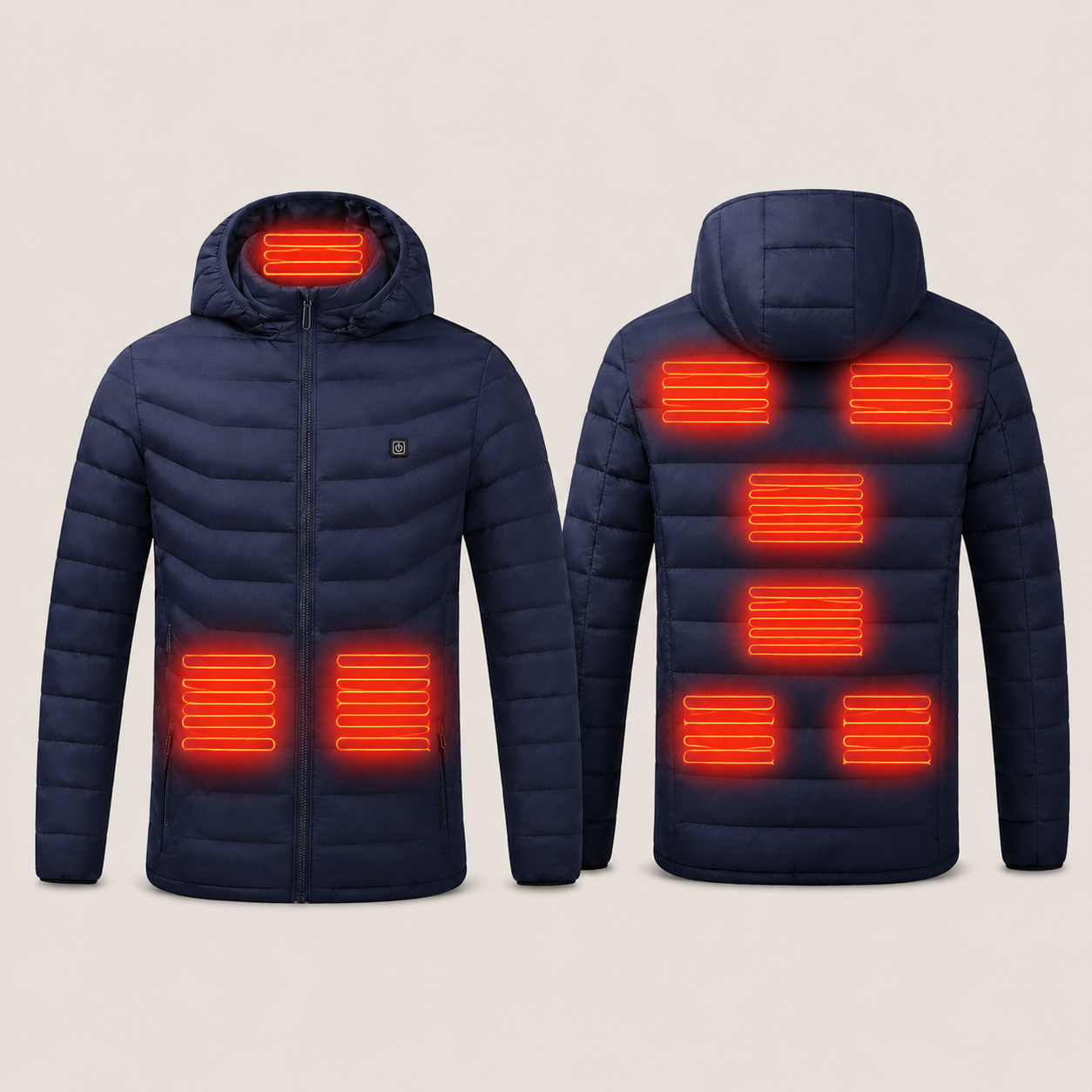 Men's Heated Jacket – 9 Heating Zones, Navy – image 5