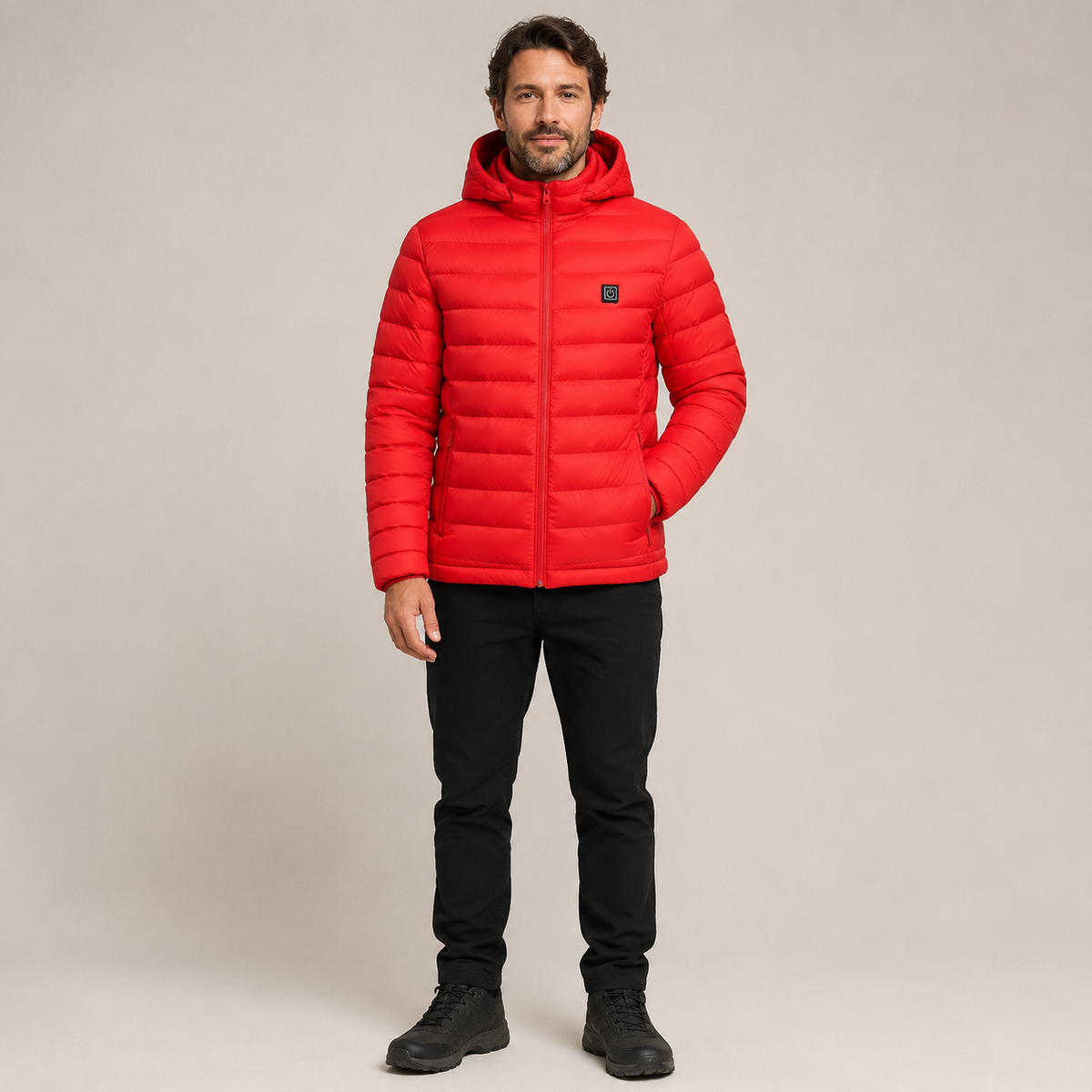 Men's Heated Jacket – 9 Heating Zones, Red – image 1