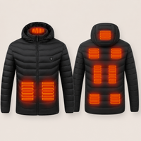 Men's Heated Jacket – 9 Heating Zones, Black – image 5