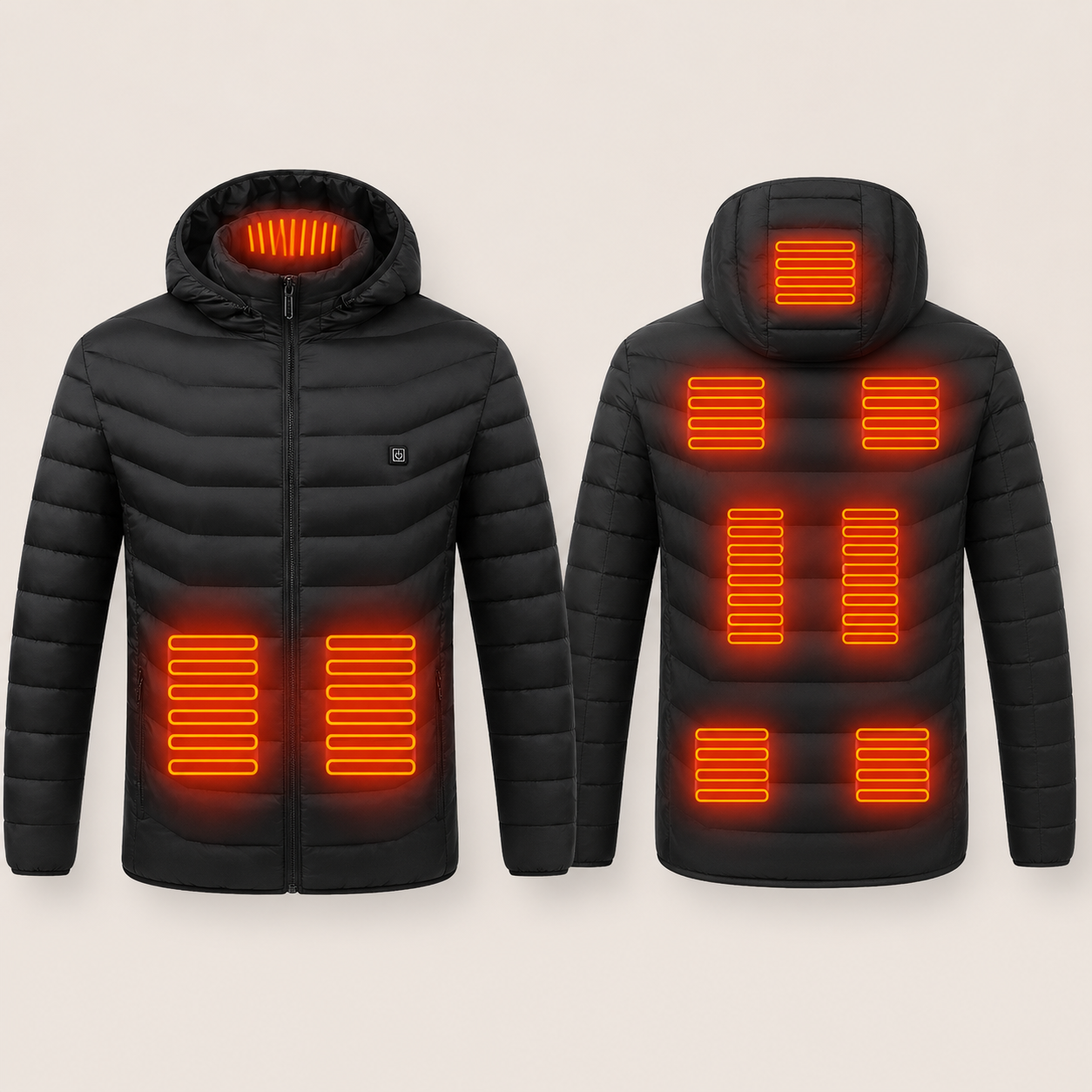 Men's Heated Jacket – 9 Heating Zones, Black – image 5