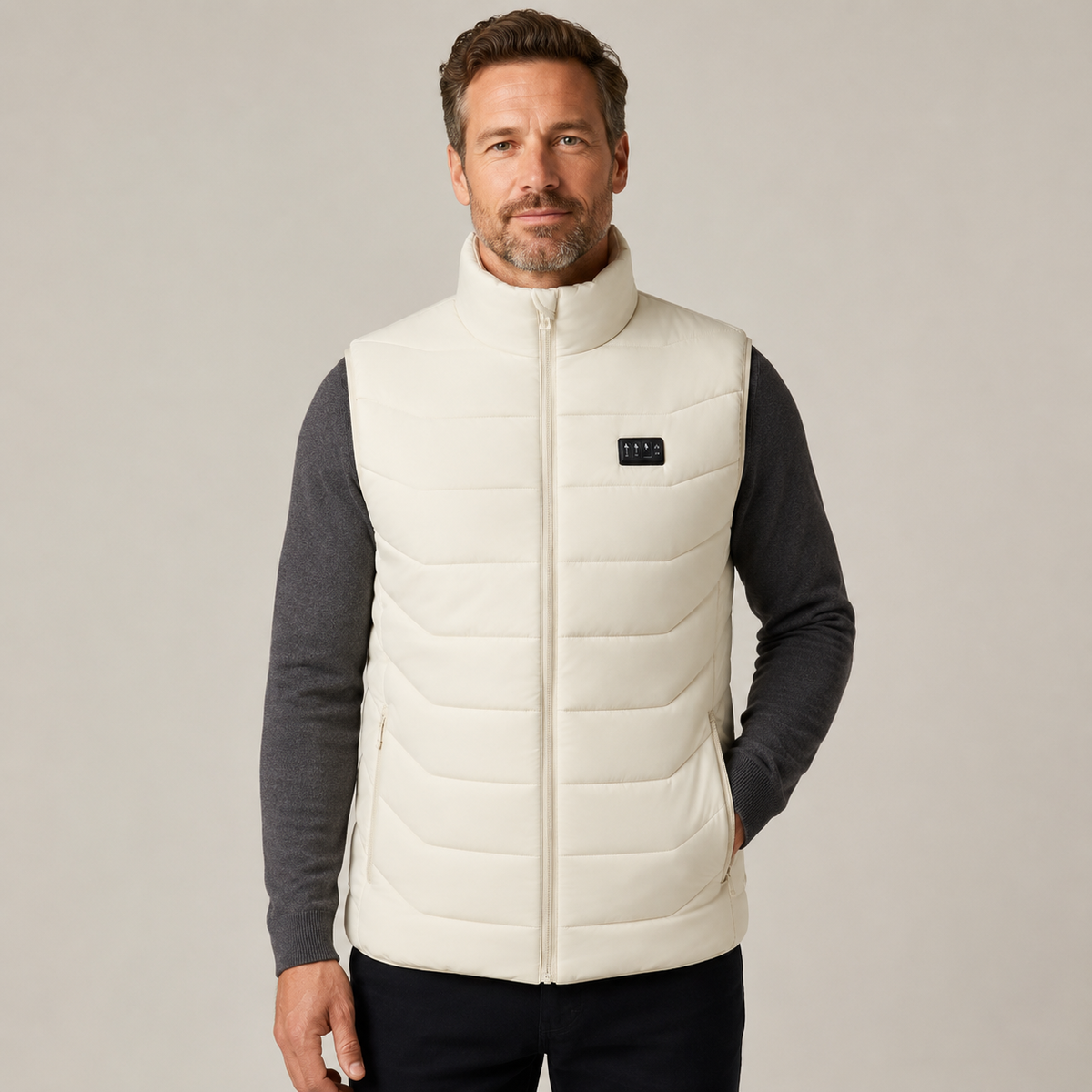 Men's Heated Vest – White – image 1