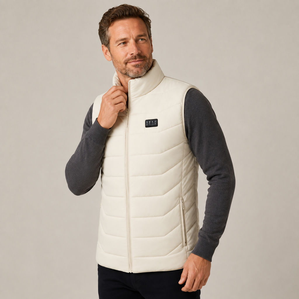 Men's Heated Vest – White – image 2