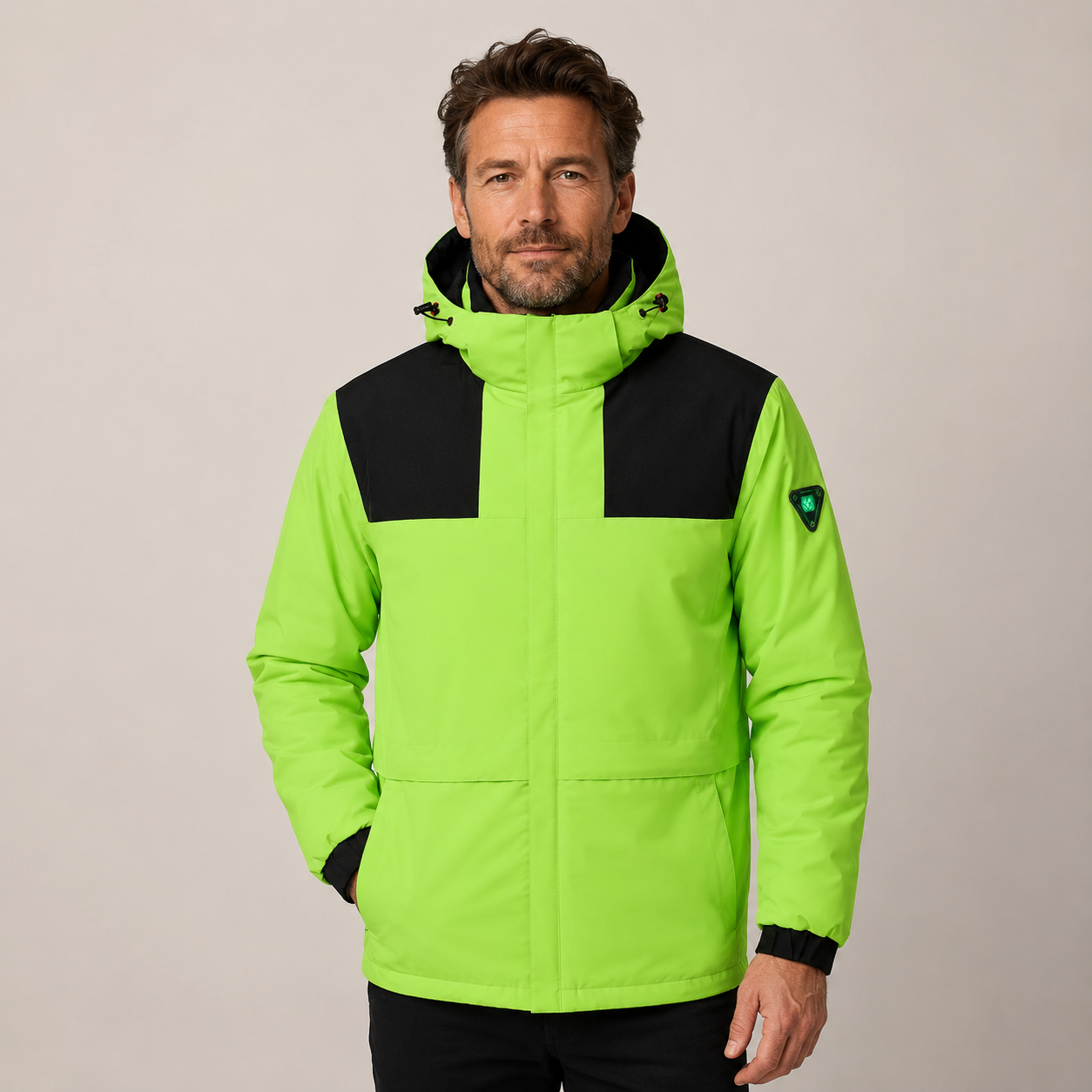 Men's Heated Jacket – Neon Green – image 1