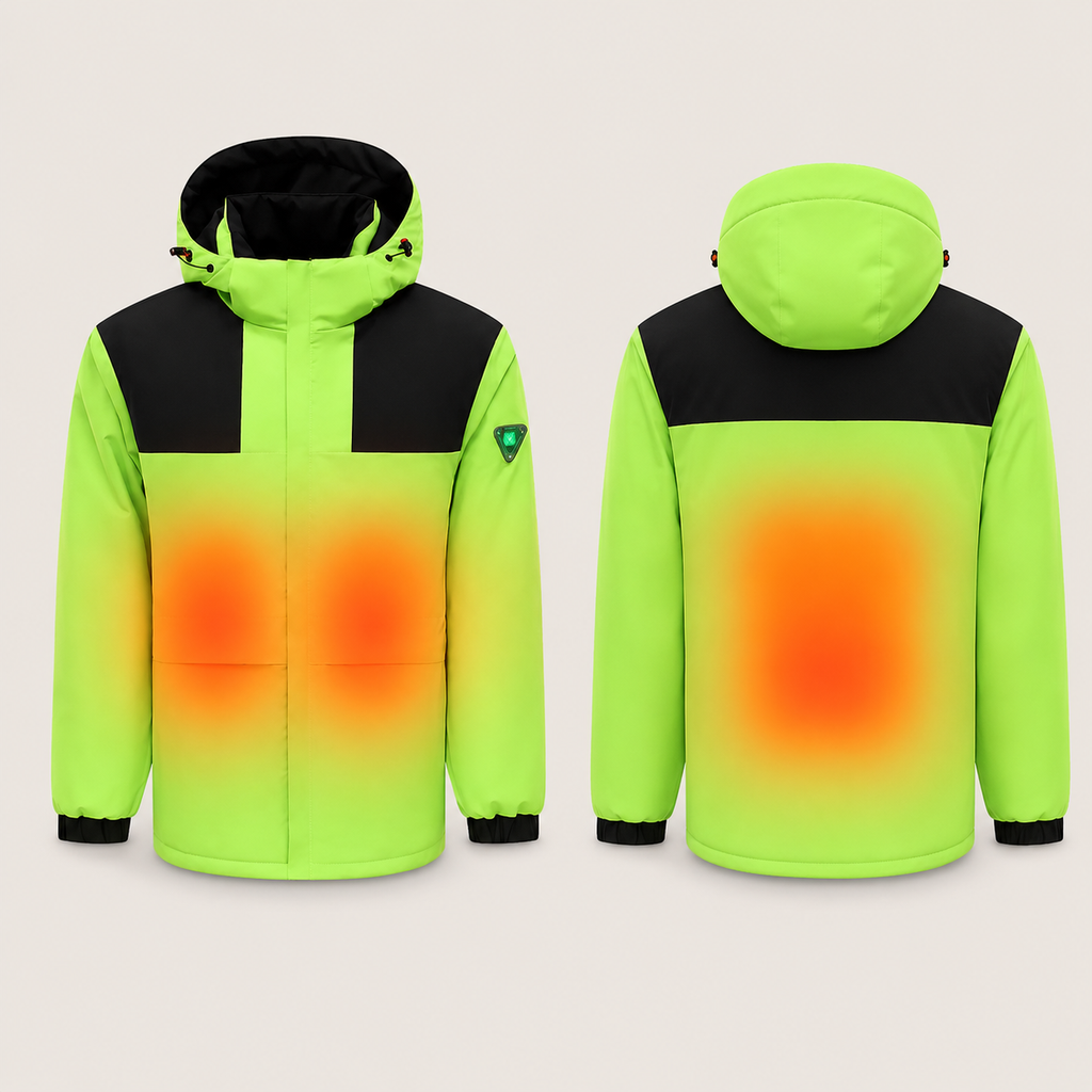 Men's Heated Jacket – Neon Green – image 5