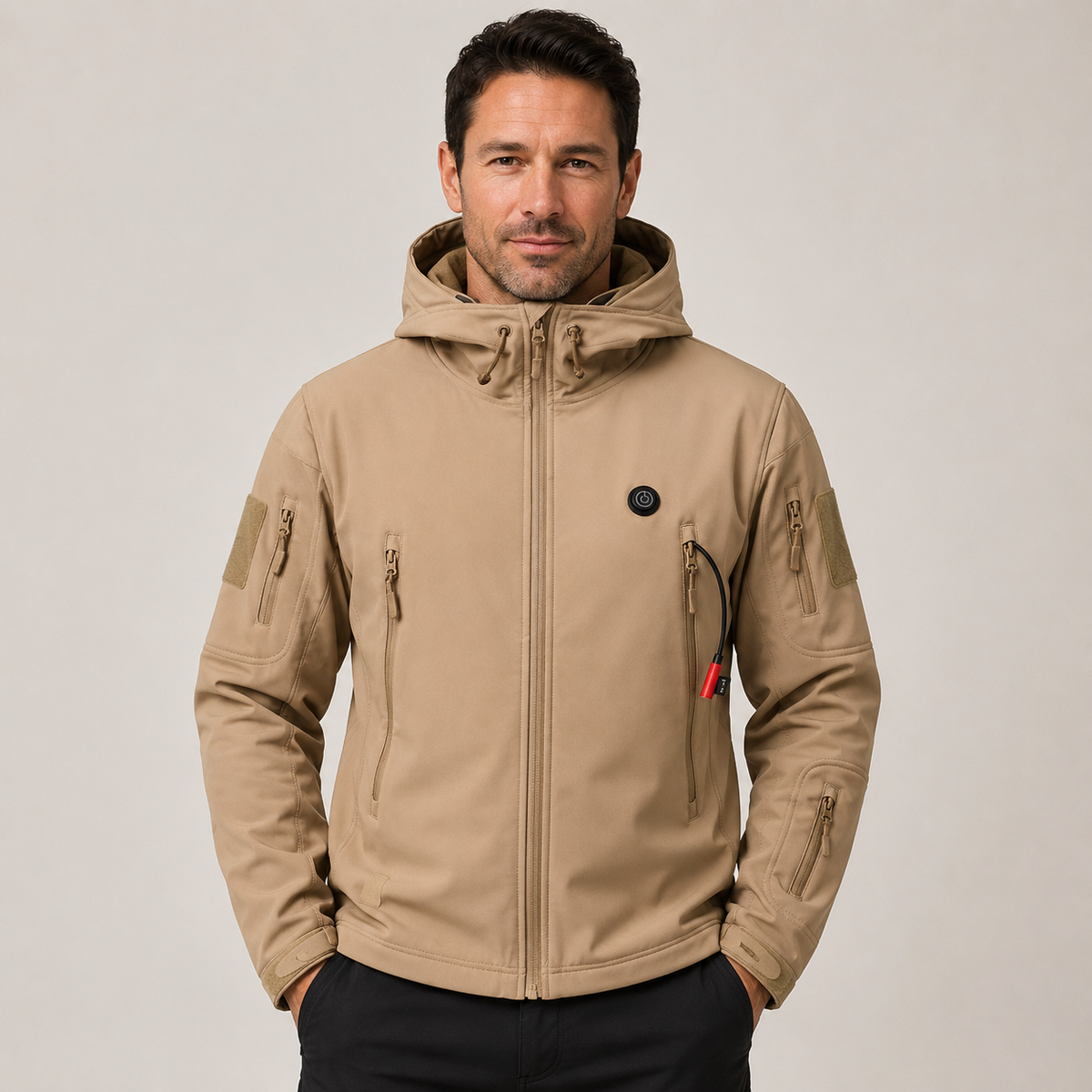 Men's Heated Jacket – Khaki – image 1