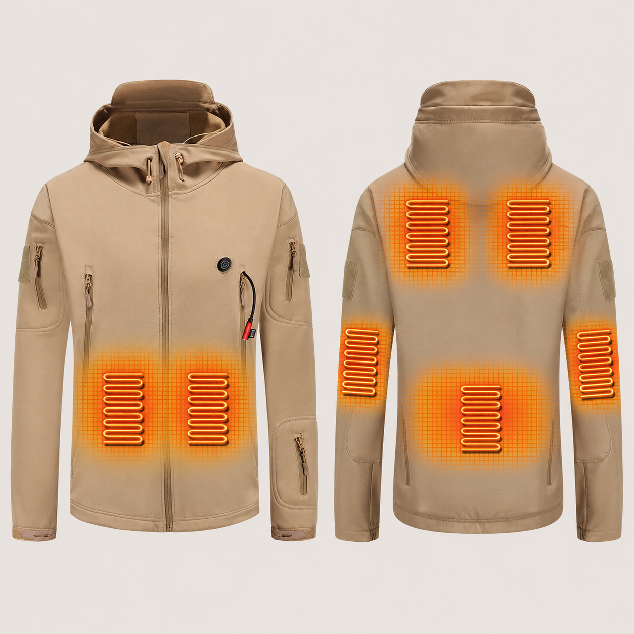 Men's Heated Jacket – Khaki – image 5