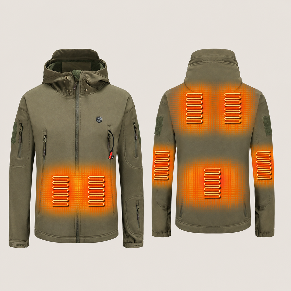 Men's Heated Jacket – Green – image 5