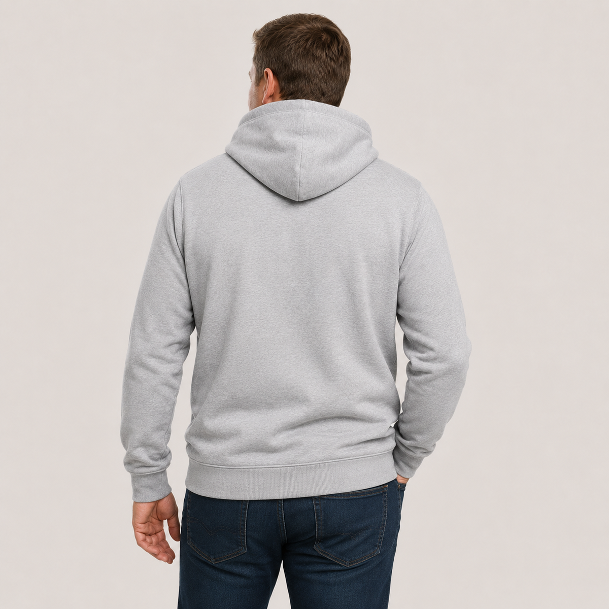 Men's Heated Hoodie – 17 Heating Zones, Grey – image 3