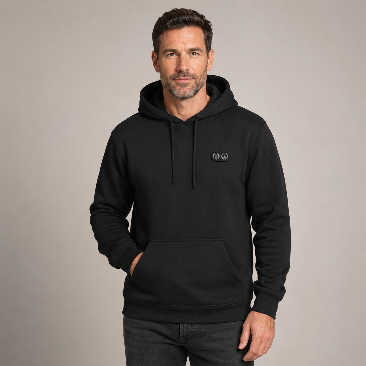 Men's Heated Hoodie – 17 Heating Zones, Black – image 1