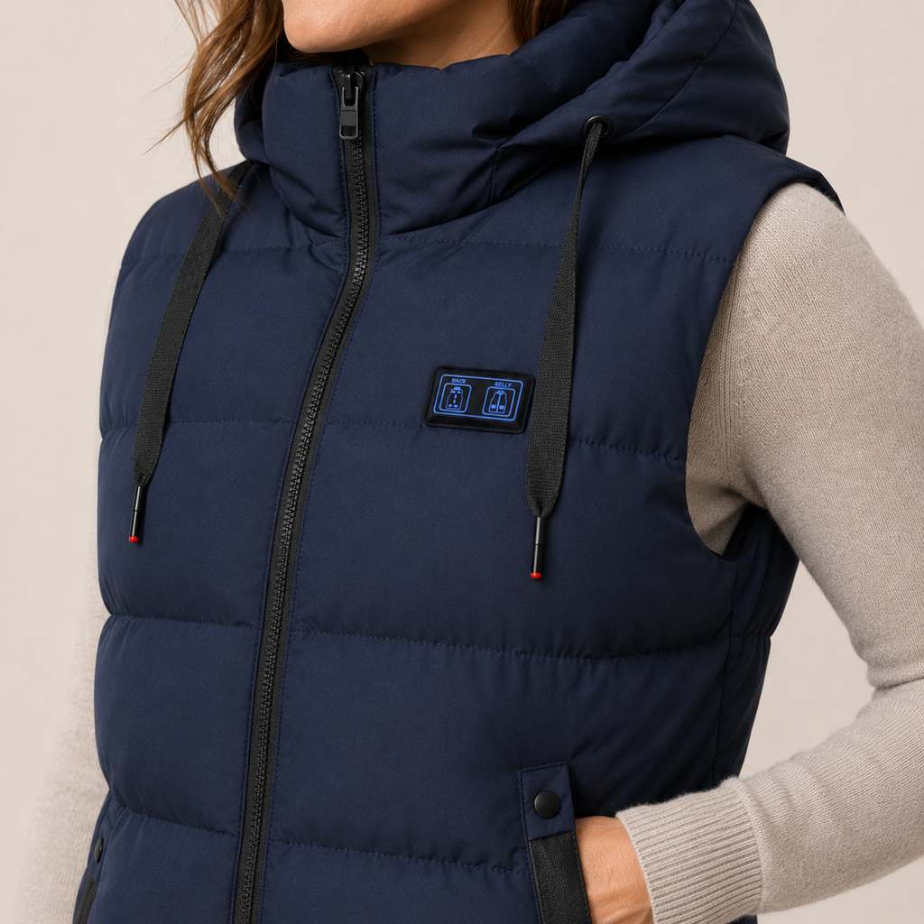 Women's Heated Vest – 11 Heating Zones, Navy – image 4