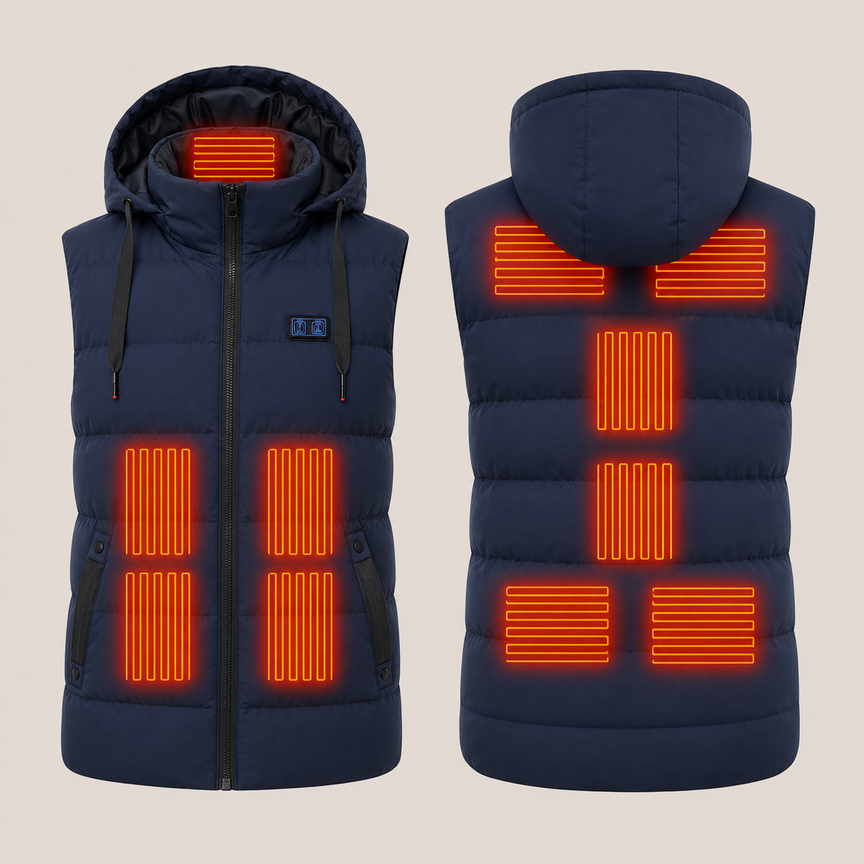 Women's Heated Vest – 11 Heating Zones, Navy – image 5