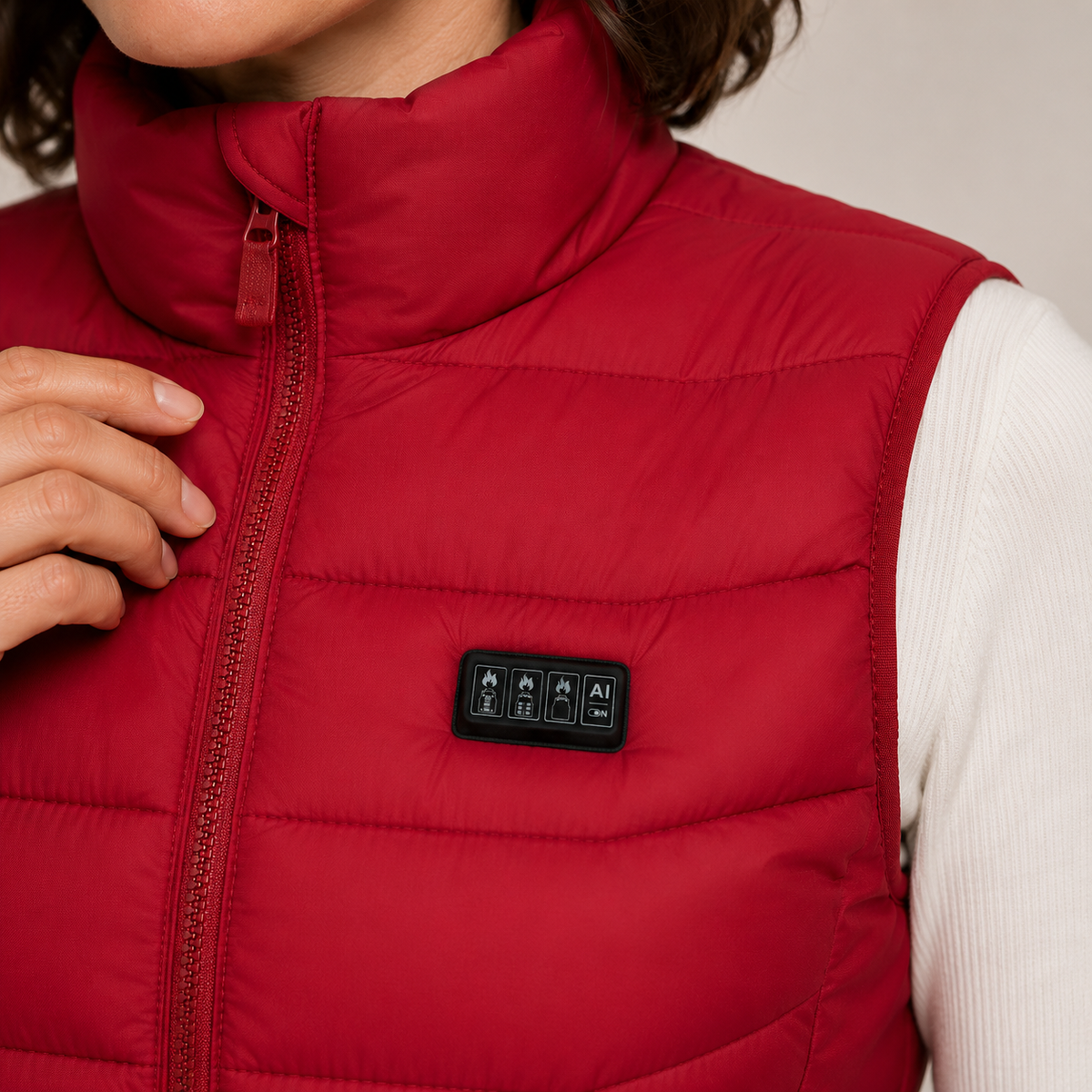 Women's Heated Vest – Red – image 3