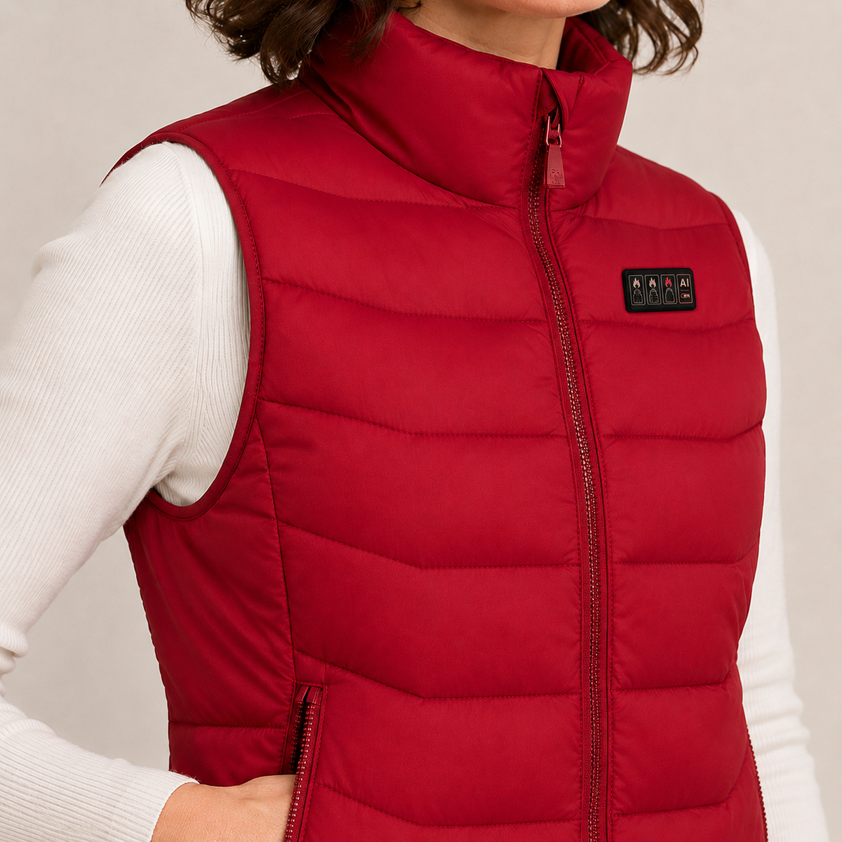 Women's Heated Vest – Red – image 5